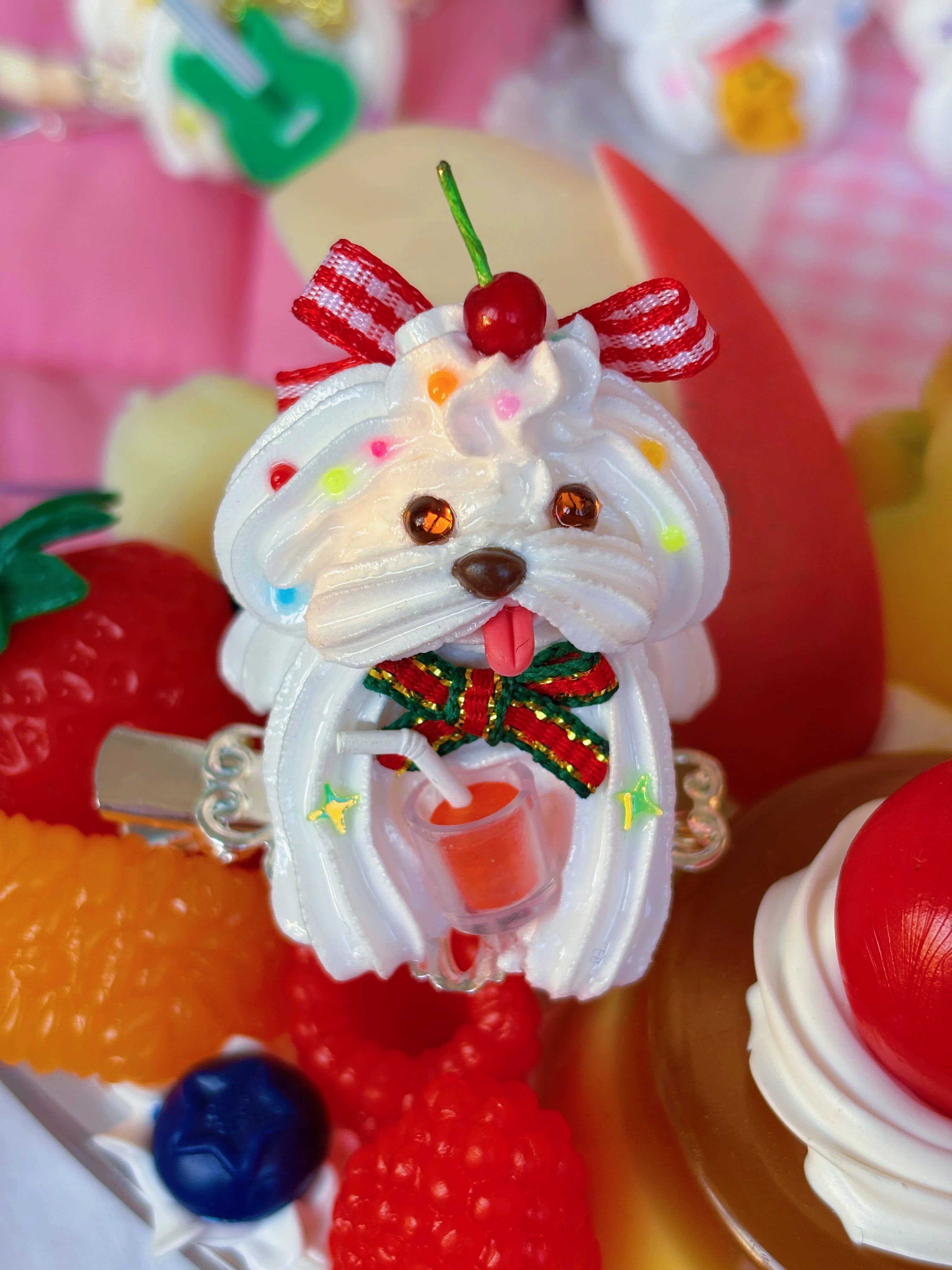 Fei Dao | Handmade Creamy Puppy Sitting Cute Hair Clip