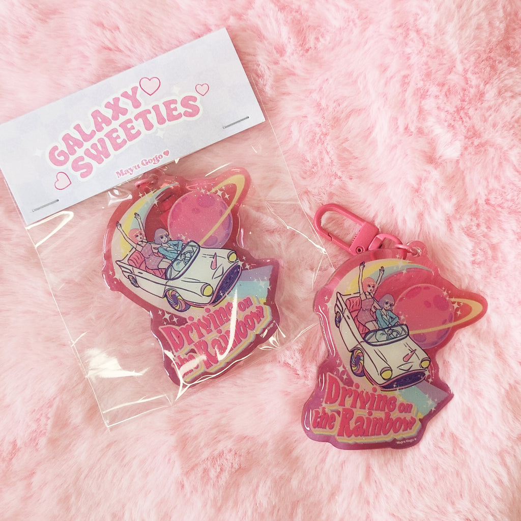 Mayu Gogo | Driving in Rainbow Keychain