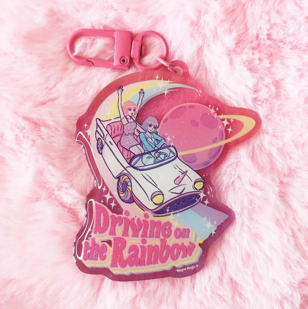 Mayu Gogo | Driving in Rainbow Keychain