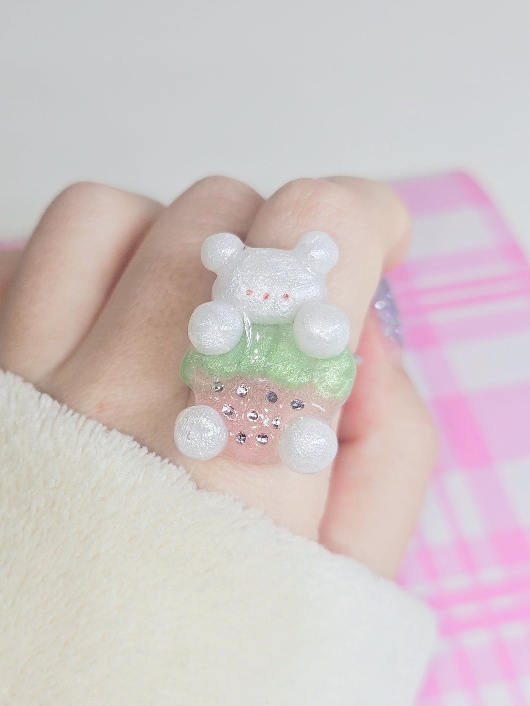 my little doggg | A Cute Thing Dog Ring (Pink Strawberry)
