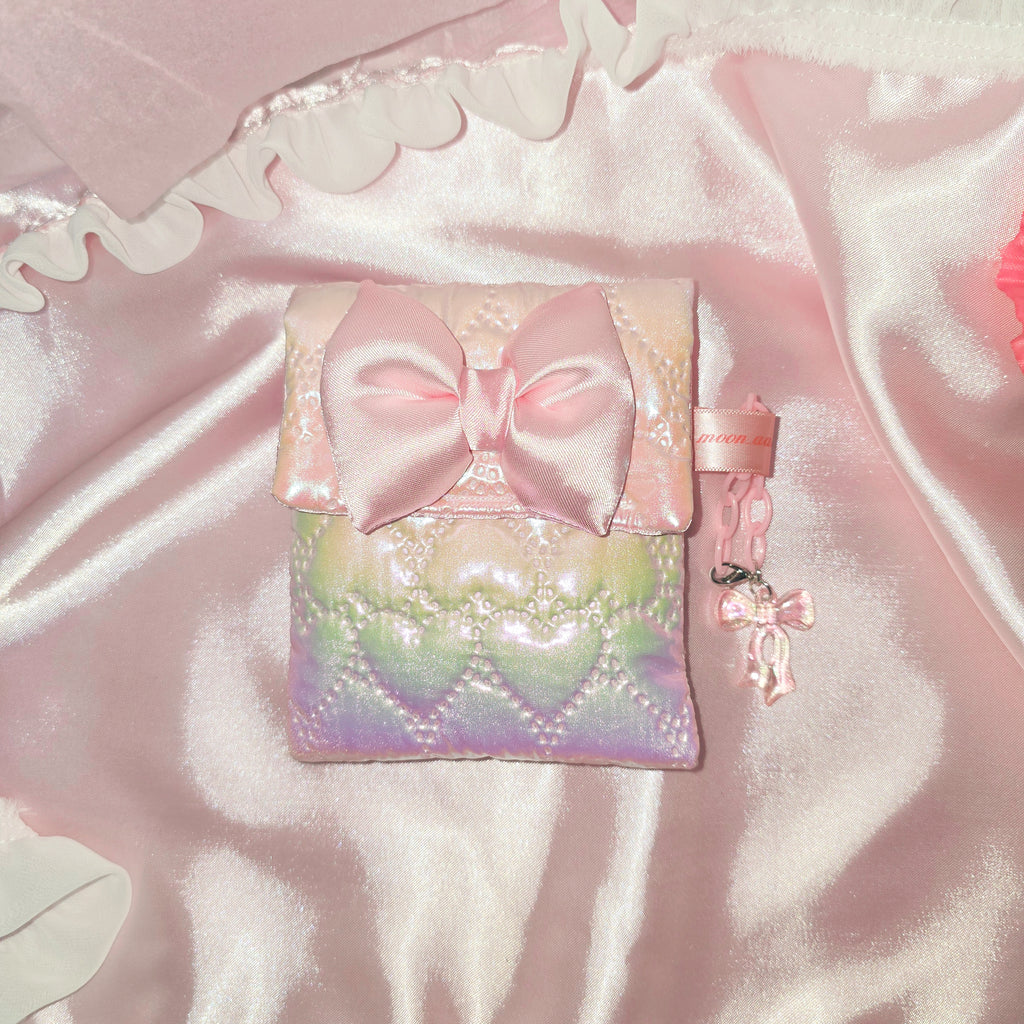 문어가든 | Quilted puppy wallet (Pastel Pink)