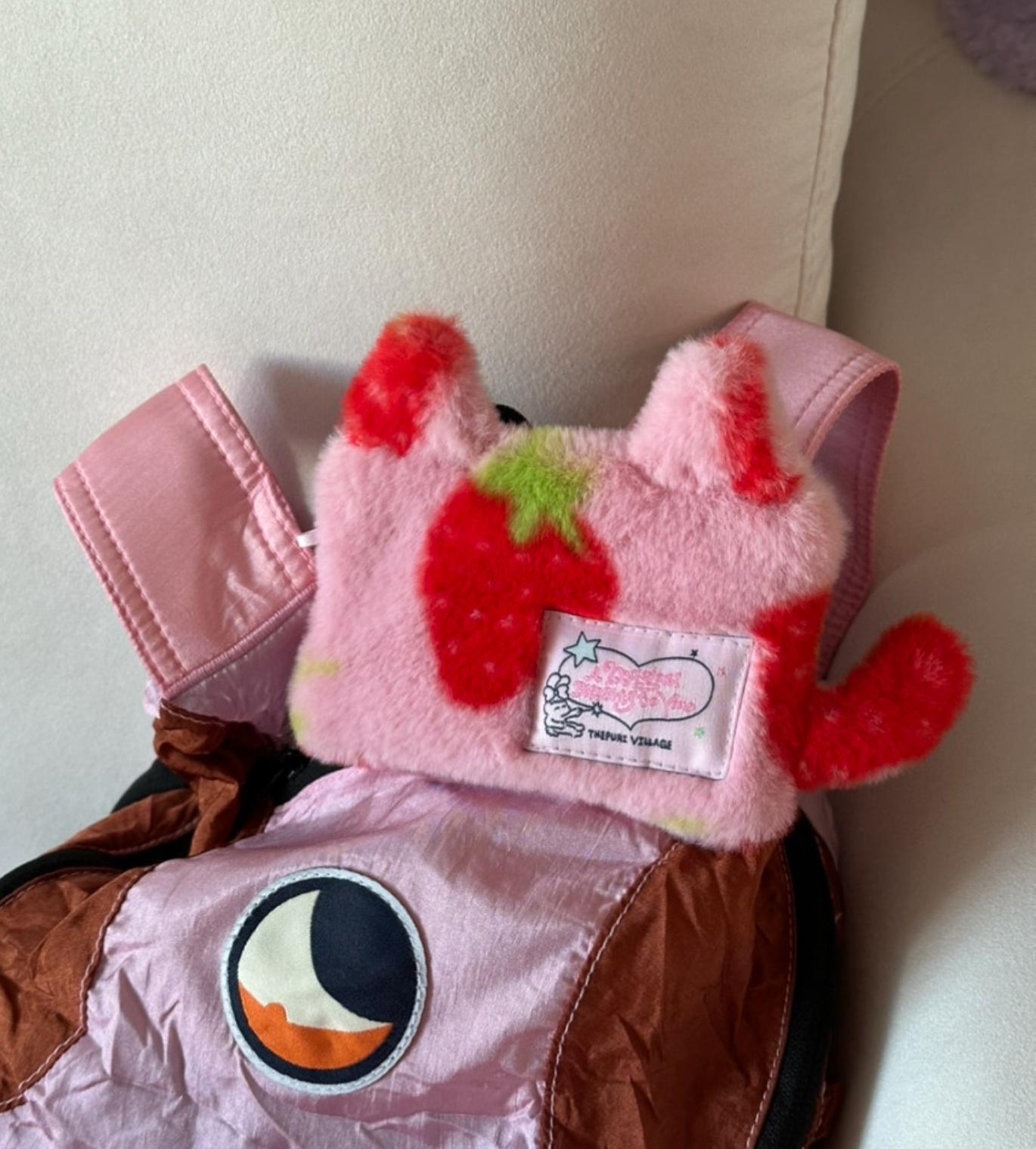 The Puri Village | Strawberry Fluffy Pouch