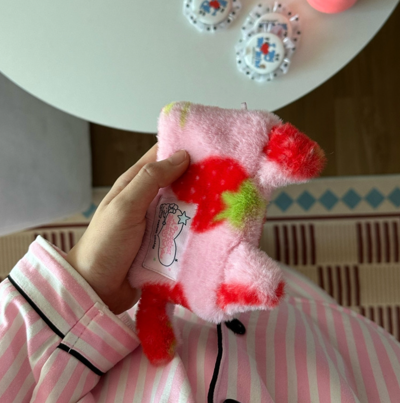 The Puri Village | Strawberry Fluffy Pouch