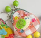 Momomeronn桃甜瓜 | Handmade Fabric Pouch Keychain