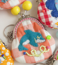 Momomeronn桃甜瓜 | Handmade Fabric Pouch Keychain