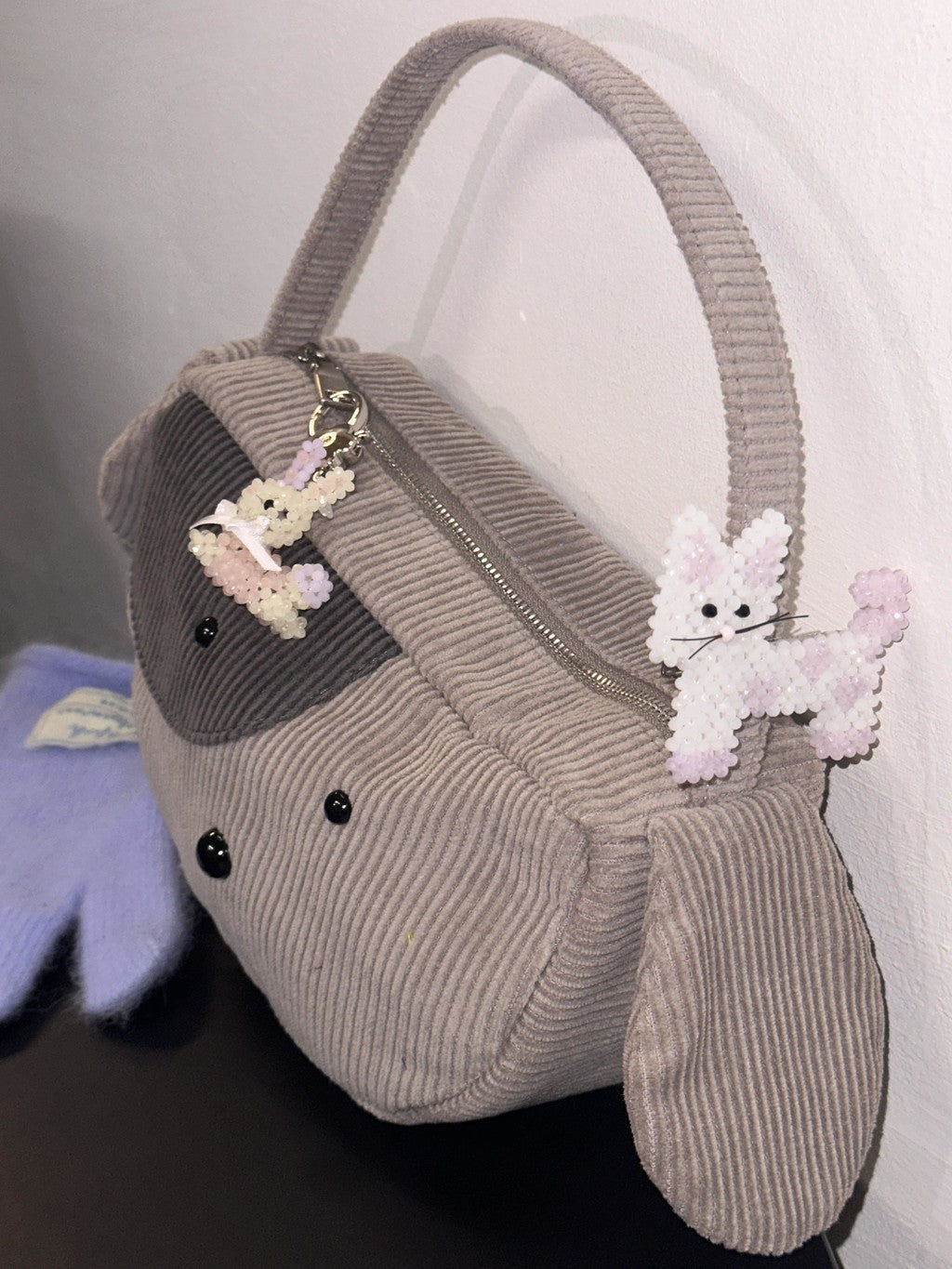 SWINGSET | Question Mark Cat Hairclip (Baby Pink)