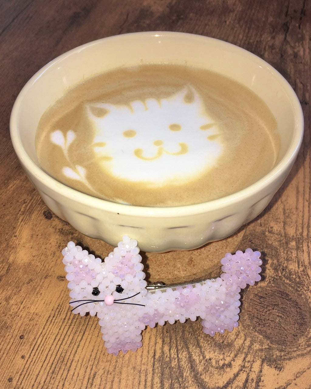 SWINGSET | Question Mark Cat Hairclip (Baby Pink)