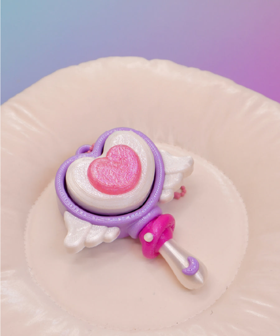 YOURGUMMY | Heart Wand Clicker - Purple x White x Hot Pink
