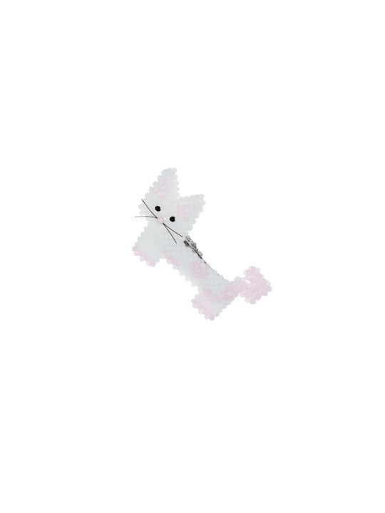 SWINGSET | Question Mark Cat Hairclip (Baby Pink)