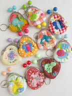 Momomeronn桃甜瓜 | Handmade Fabric Pouch Keychain