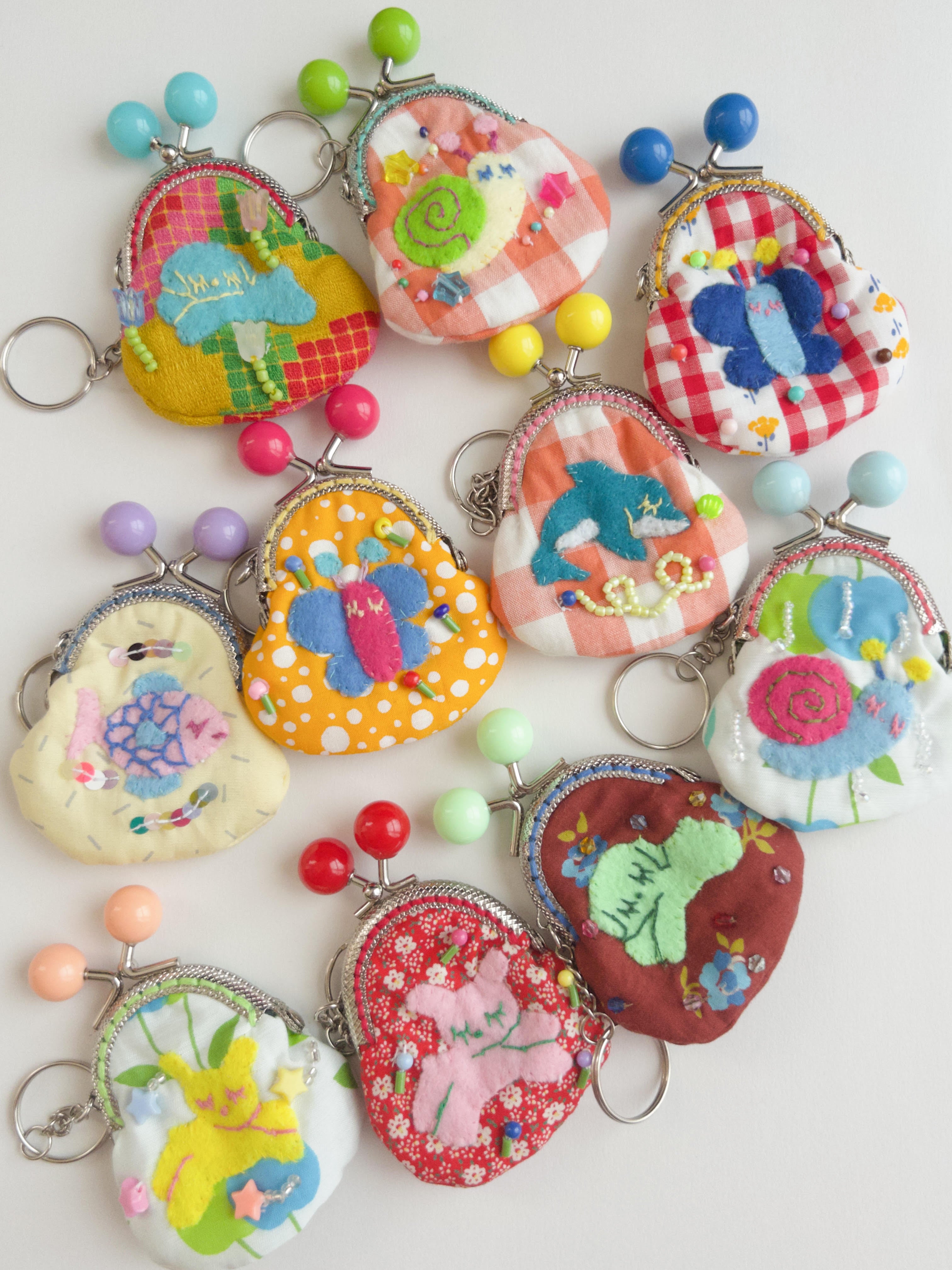 Momomeronn桃甜瓜 | Handmade Fabric Pouch Keychain